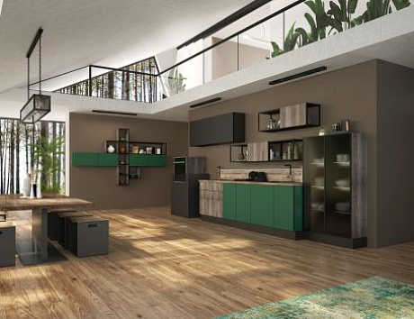 Кухня в темных тонах