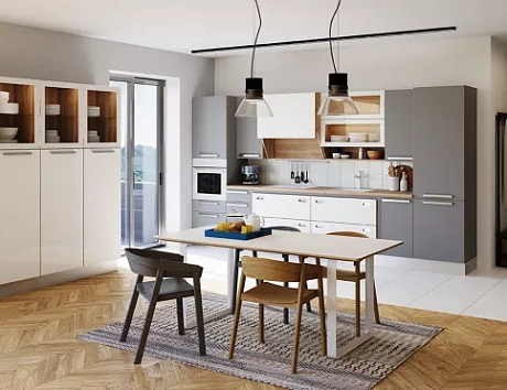 Серая кухня в Клину