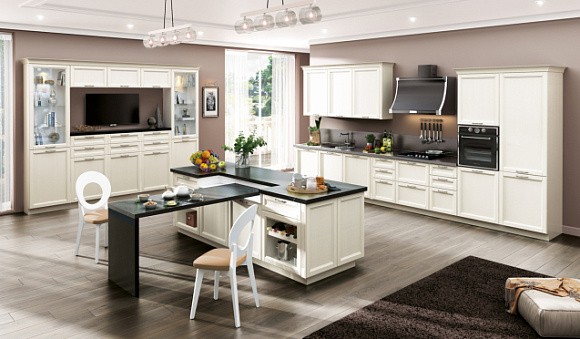 Бежевая кухня в Мурманске