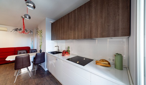 Бежевая кухня в Мурманске