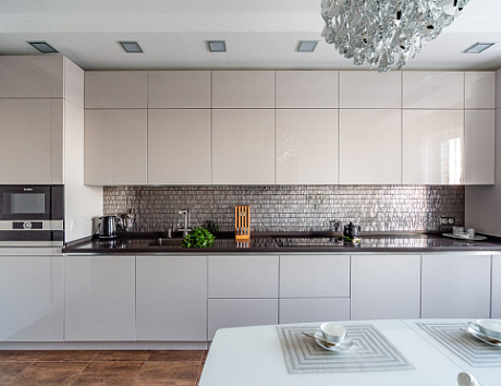 Бежевая кухня в Клину