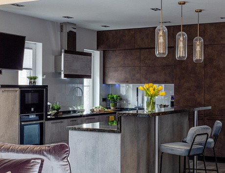 Коричневая кухня в Воронеже