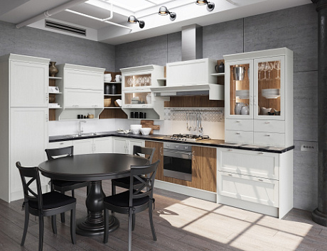 Светлая кухня в Мурманске