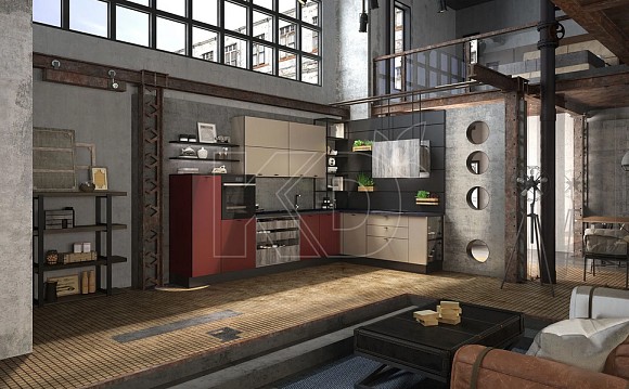 Угловая кухня в стиле модерн