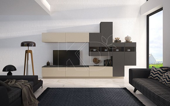 Бежевая гостиная мебель