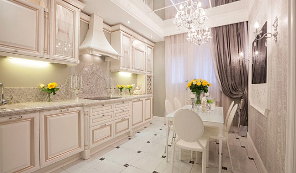 Бежевая кухня в Мурманске