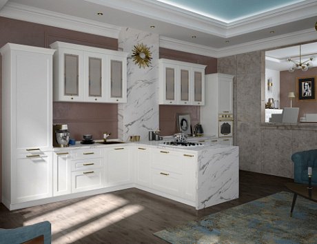 Светлая кухня в Сочи