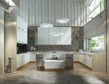 Современная дизайнерская кухня