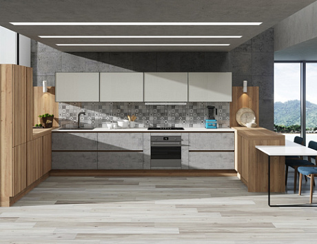 Серая кухня в Нижнем Новгороде