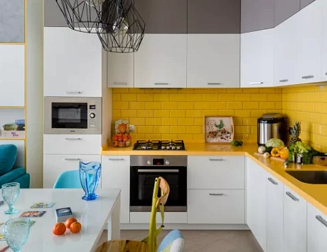 Серая кухня в Клину