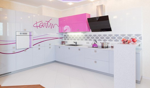 Фотопечать на фасадах кухни