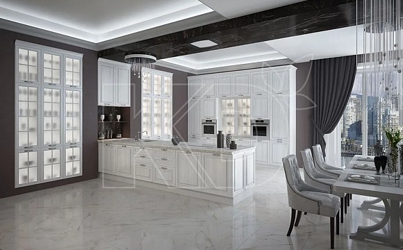 Фасады кухни классика с патиной