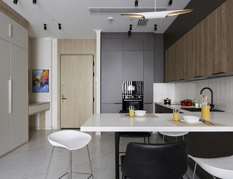 Коричневая кухня в Воронеже